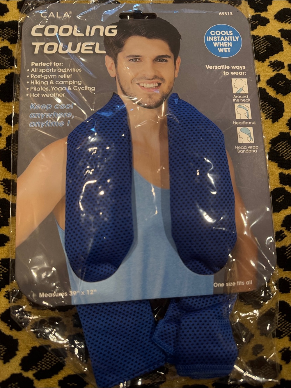 Cala Blue Cooling Towel for Men — Instant-Refresh Neck Wrap